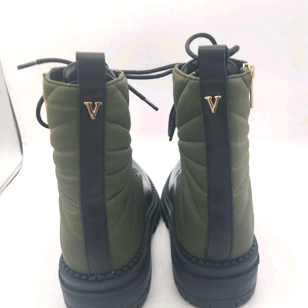 Valdini Klip Olive Green Gold Zip Velour Lining Ankle Boots Womens Size 8.5 NEW - Picture 8 of 14